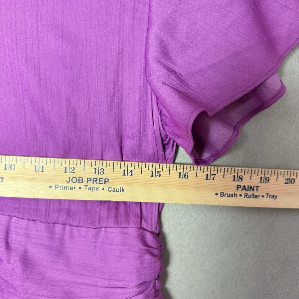 Anthropologie V-Neck Mini Dress Cocktail Party Vibrant Purple Size 2 - Picture 10 of 10
